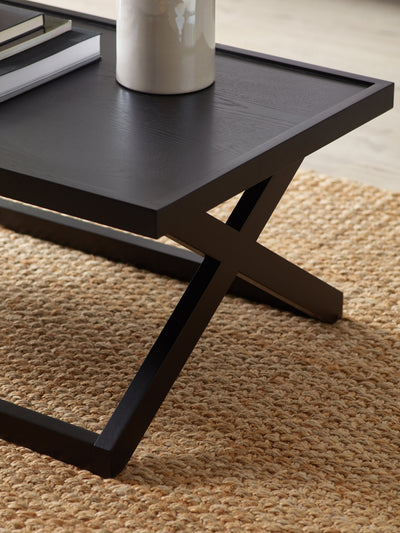 Haddon Black 110cm Coffee Table