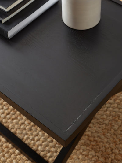 Haddon Black 110cm Coffee Table