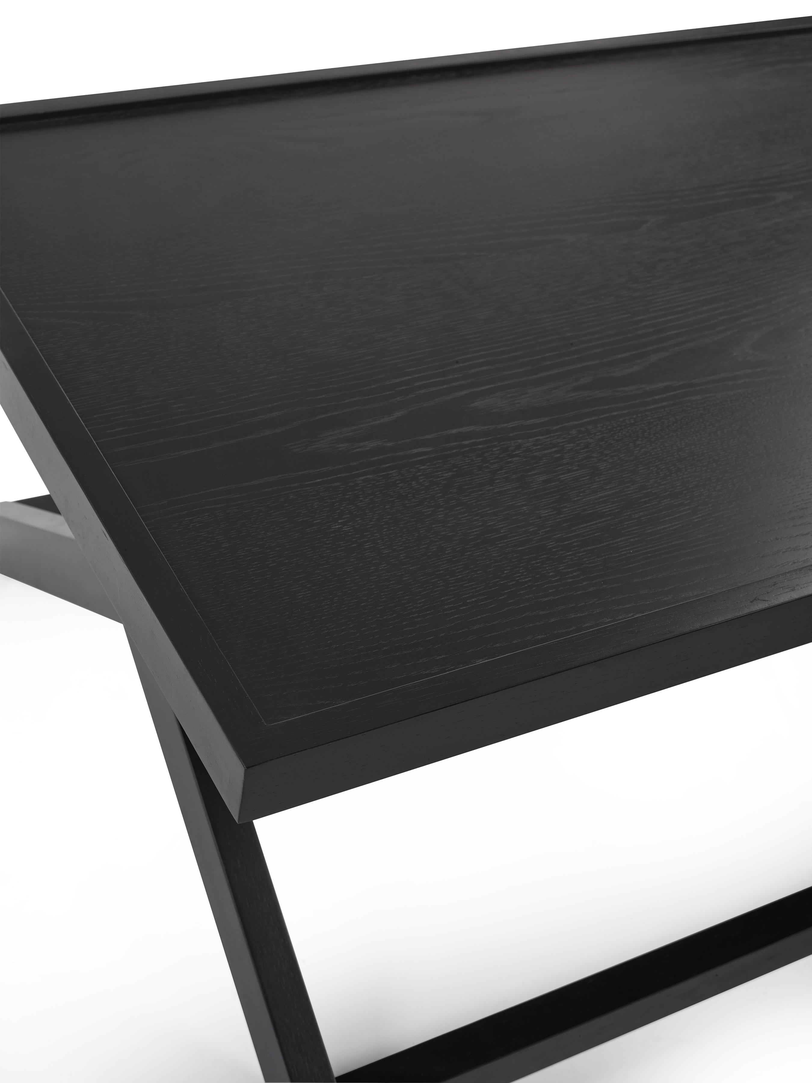 Haddon Black 110cm Coffee Table