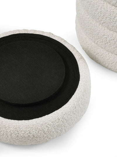Hailey Ivory Boucle Upholstered 40cm Storage Stool