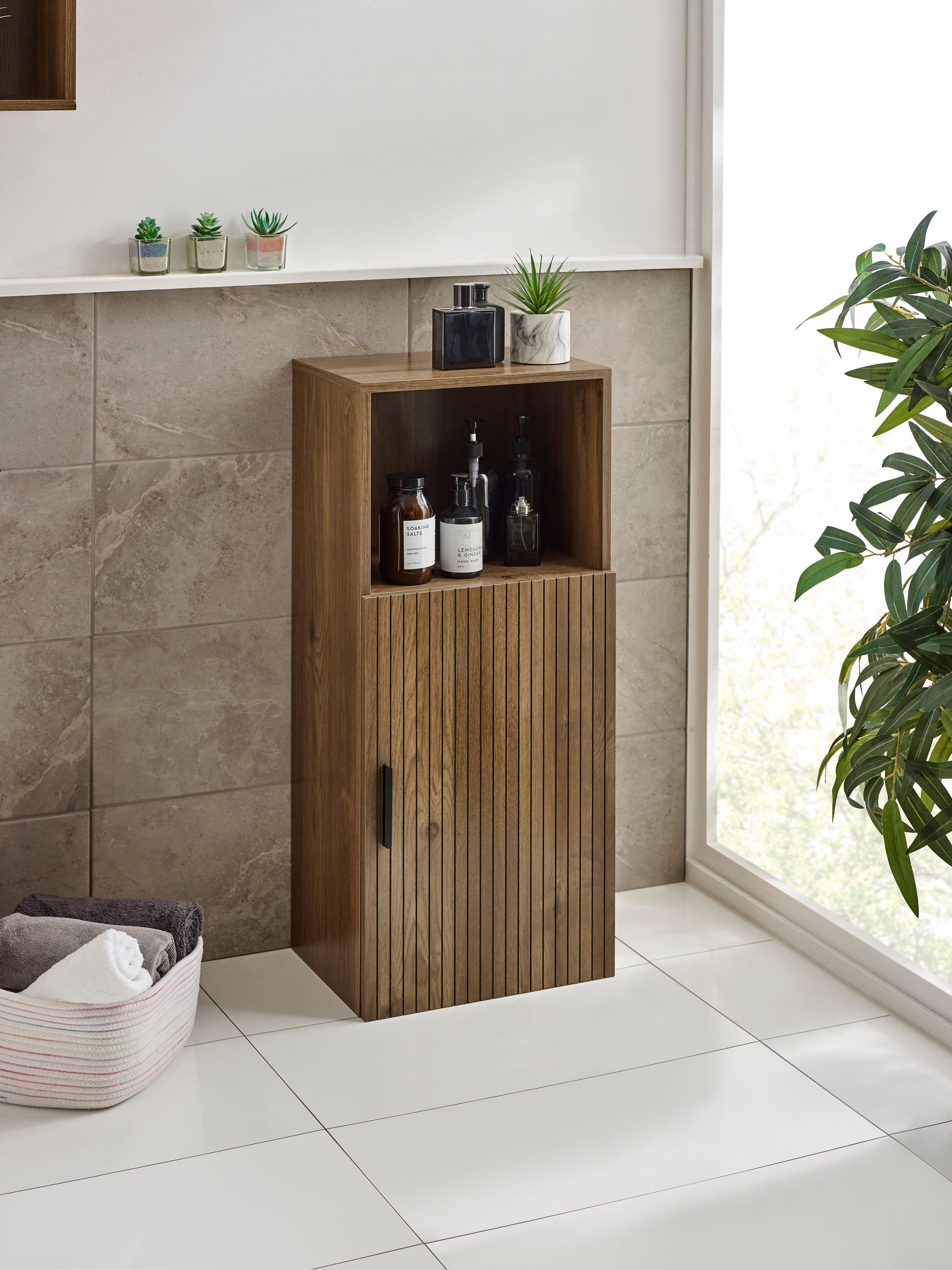 Hampshire Walnut Effect Bathroom Storage Cabinet