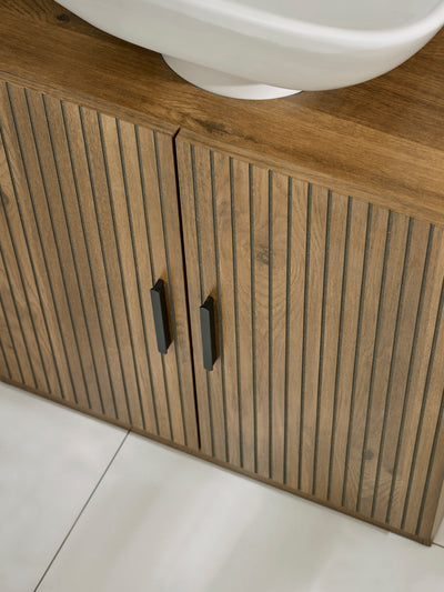 Hampshire Walnut Effect Under Sink Bathroom Storage Unit