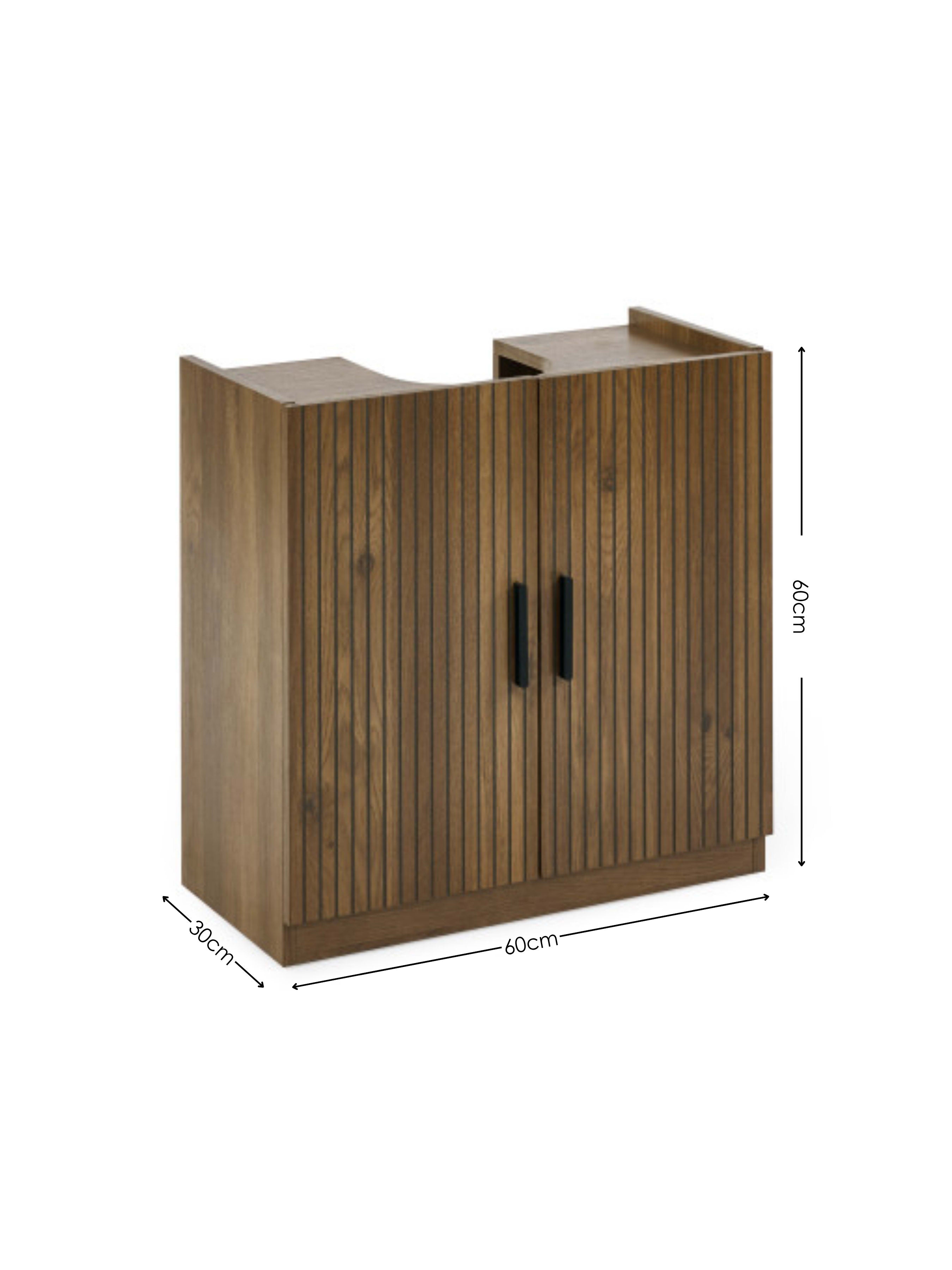 Hampshire Walnut Effect Under Sink Bathroom Storage Unit
