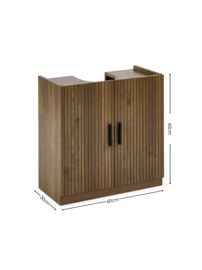 Hampshire Walnut Effect Under Sink Bathroom Storage Unit
