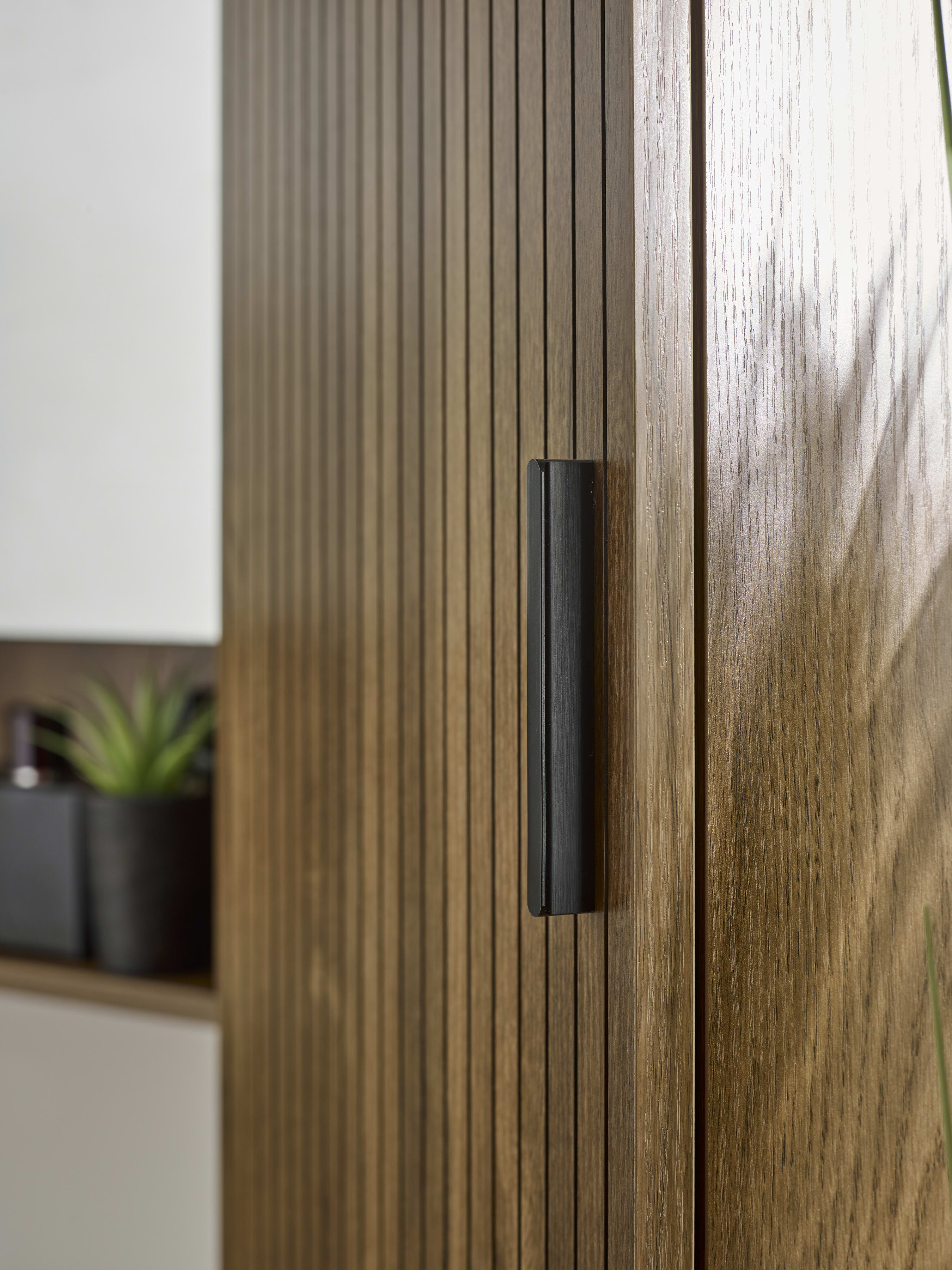 Hampshire Walnut Effect Tall Bathroom Storage Cabinet