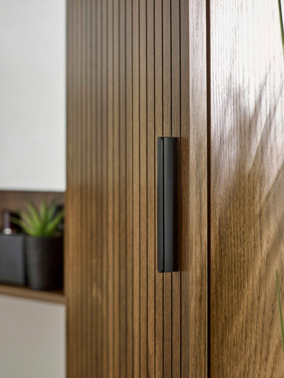 Hampshire Walnut Effect Tall Bathroom Storage Cabinet