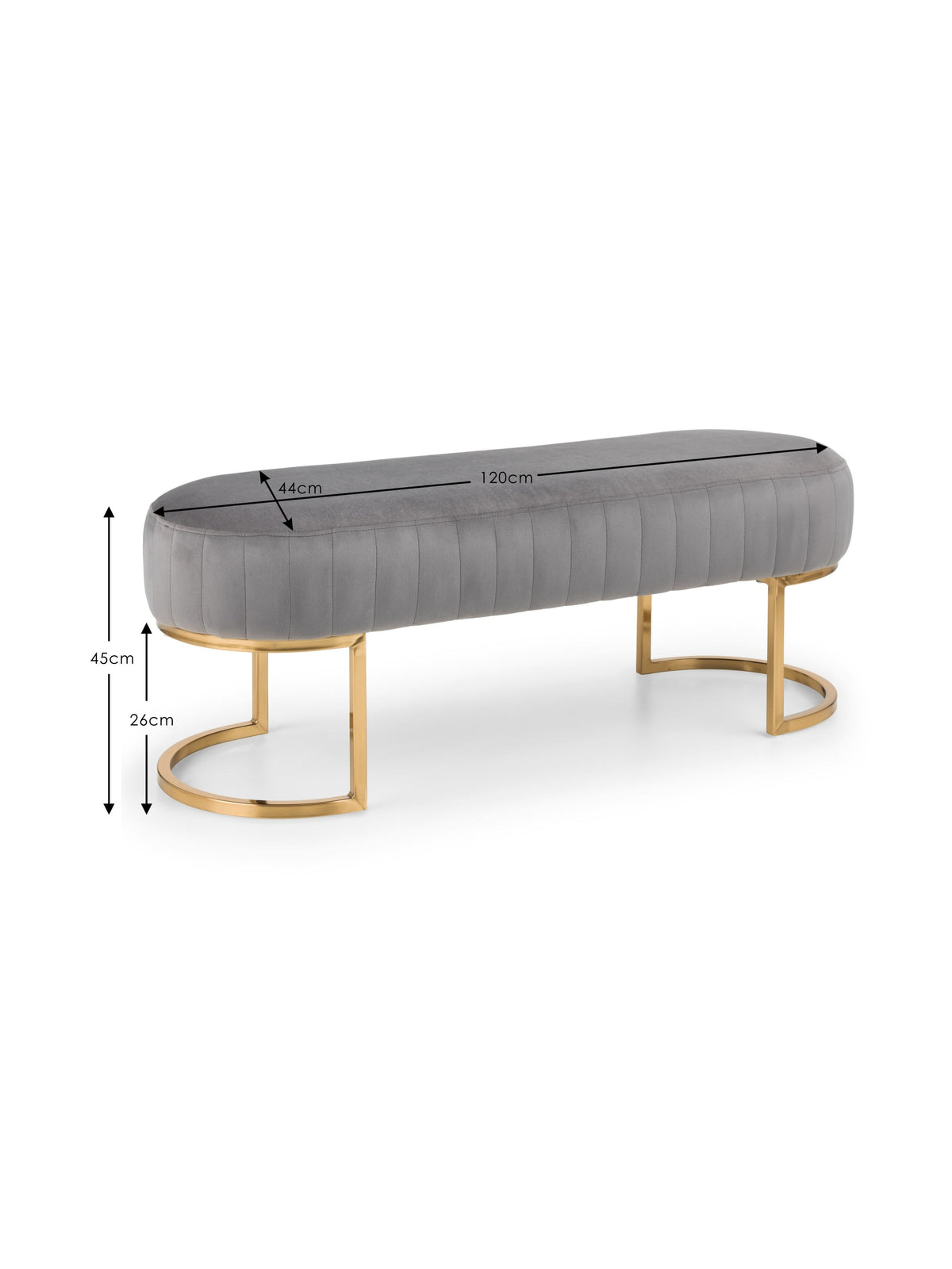 Harrogate Bench - Grey