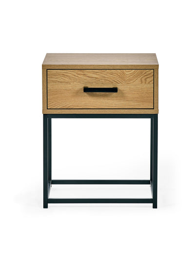 Harlow Light Oak Effect 1 Drawer Bedside Table