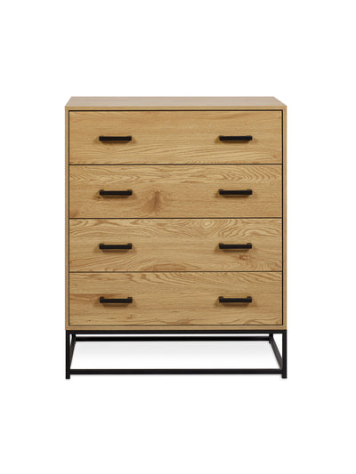 Harlow Light Oak Effect 4 Drawer Chest