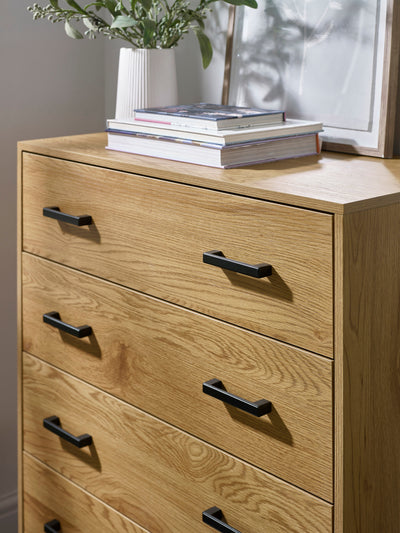 Harlow Light Oak Effect 4 Drawer Chest