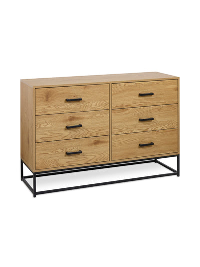 Harlow Light Oak Effect 6 Drawer Chest