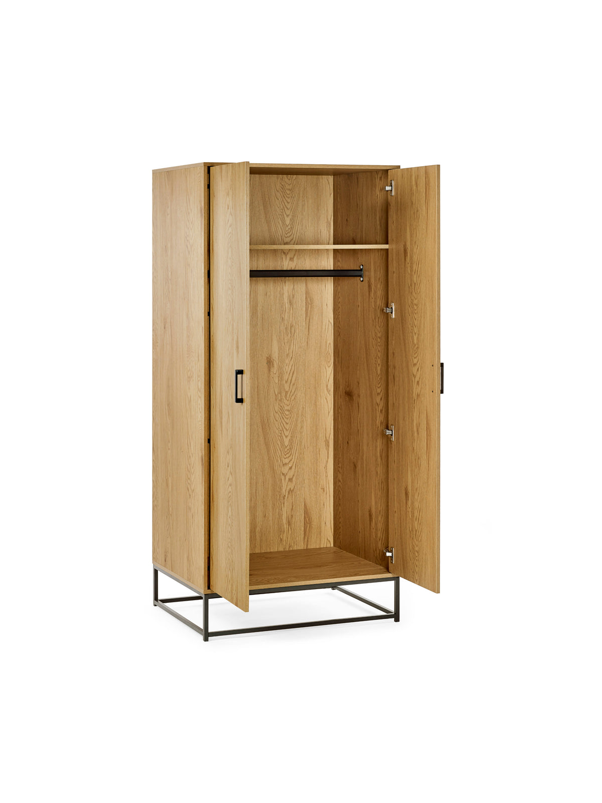 Harlow Light Oak Effect 2 Door Wardrobe