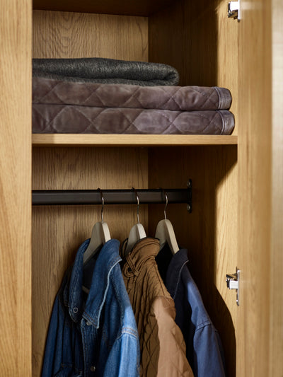 Harlow Light Oak Effect 2 Door Wardrobe