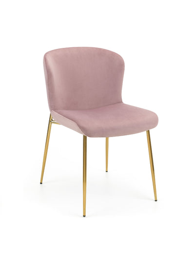 Set Of 2 Harper Dining Chairs – Dusky Pink – Dusky Pink Velvet