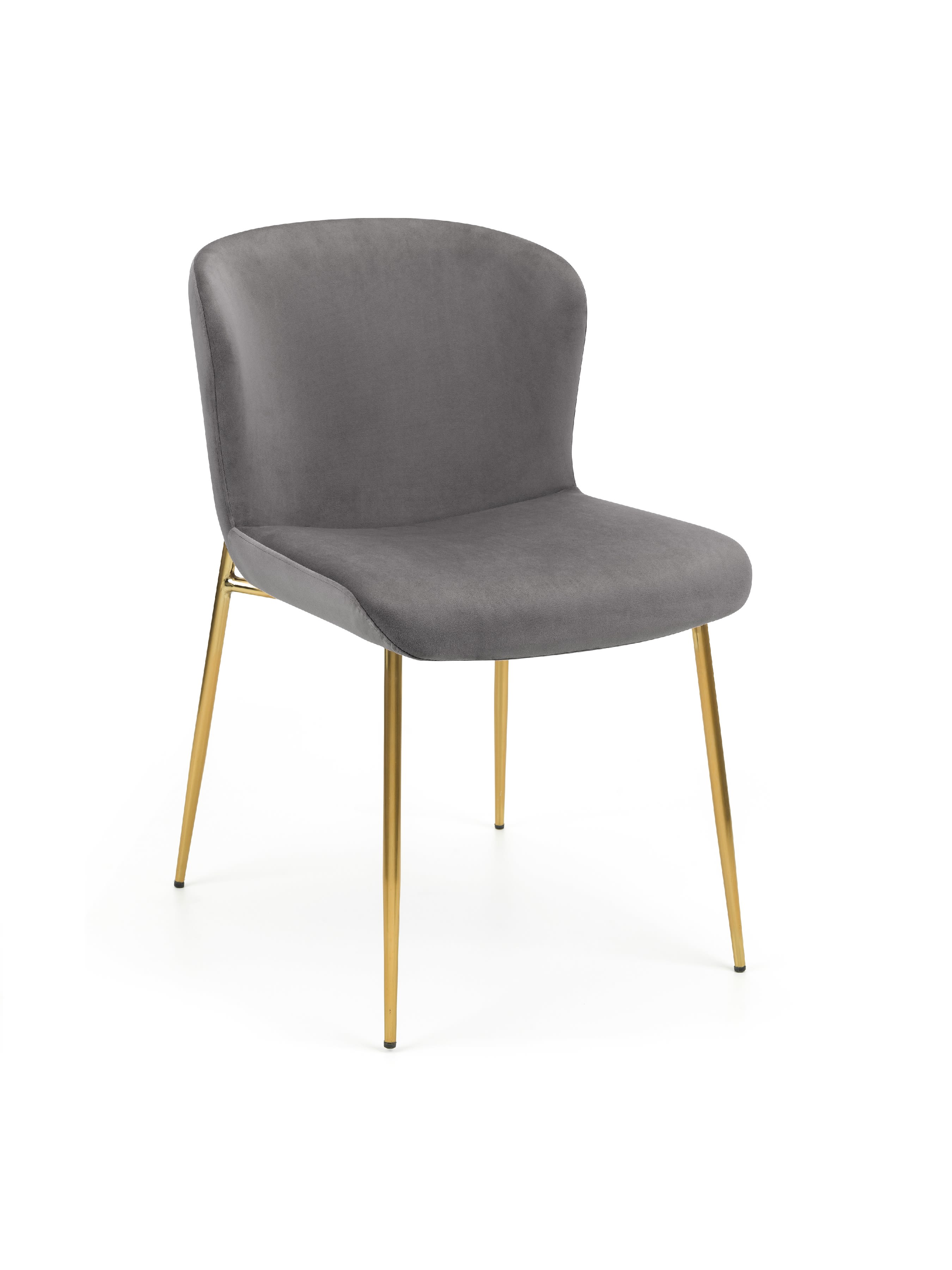 Set Of 2 Harper Dining Chairs – Grey – Grey Velvet