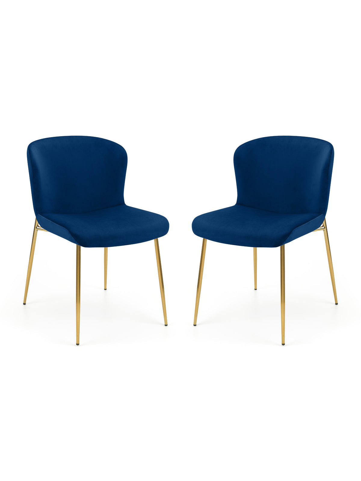 Set Of 2 Harper Dining Chairs – Blue – Blue Velvet