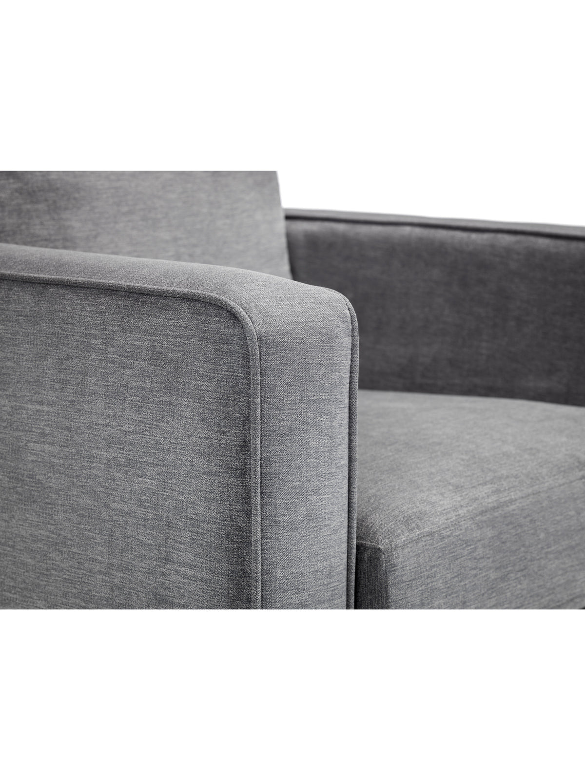 Hayward Chair - Dark Grey Chenille Fabric