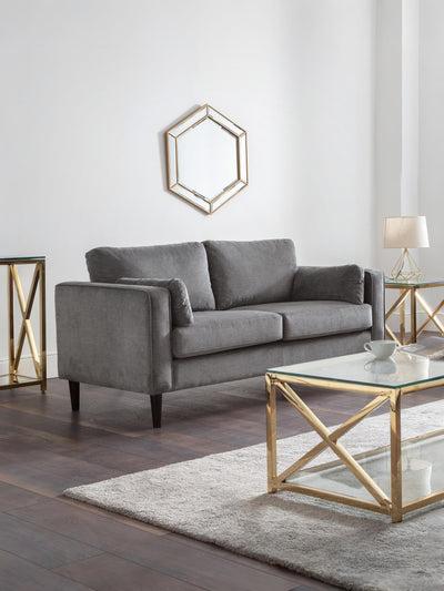 Hayward 2 Seater - Dark Grey Chenille Fabric