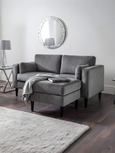Hayward 2 Seater - Dark Grey Chenille Fabric