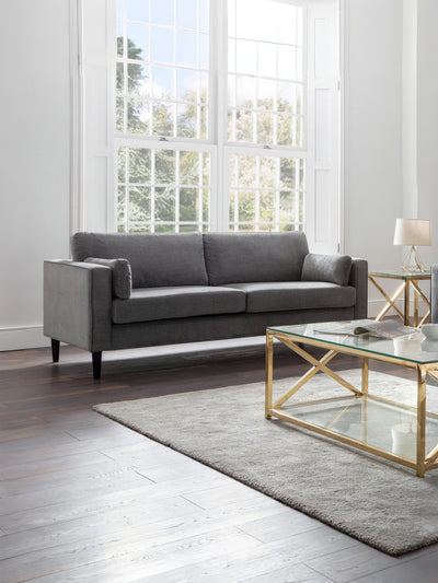 Hayward 3 Seater - Dark Grey Chenille Fabric