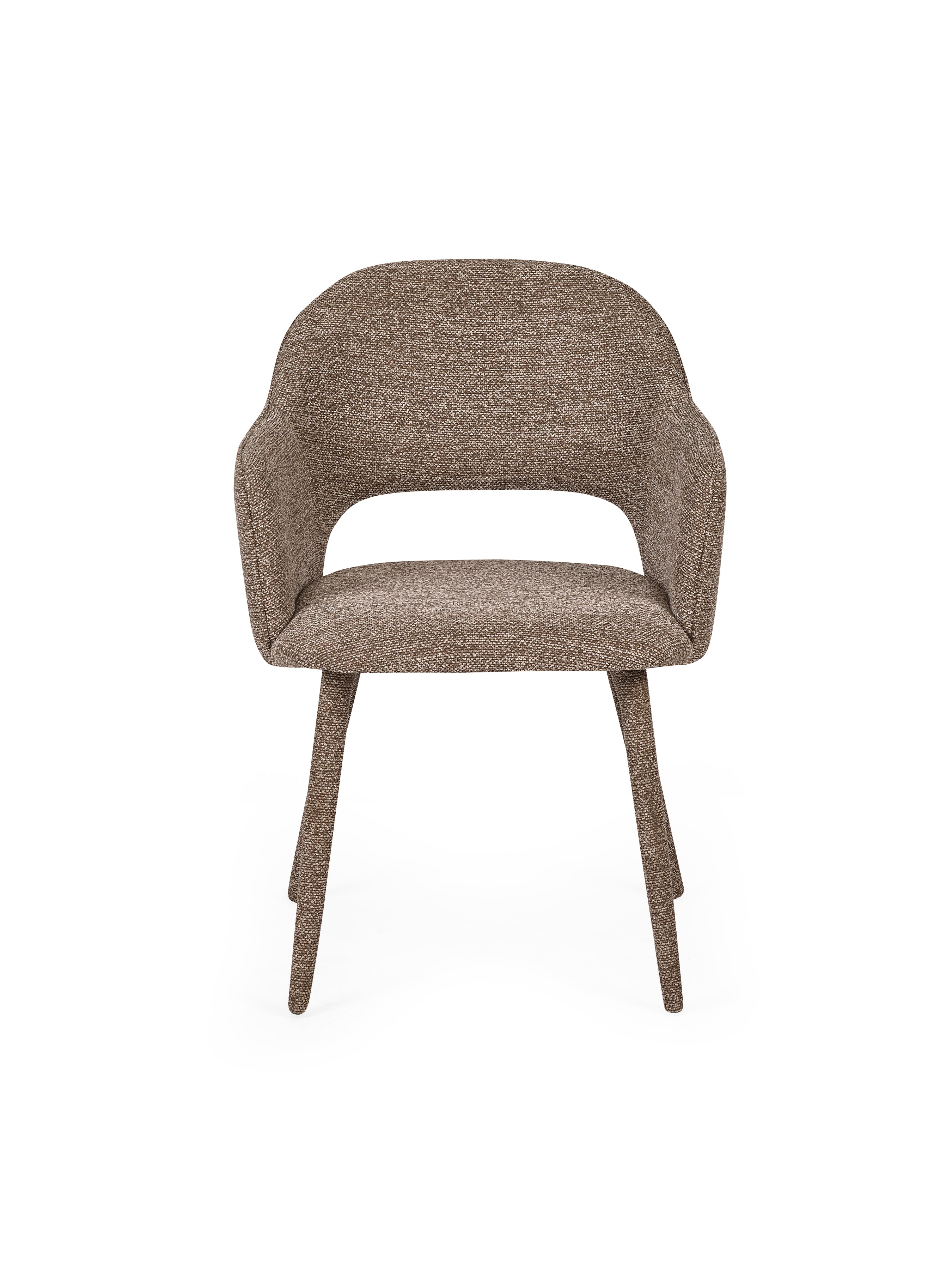 Hazel Upholstered Dining Chair (Set of 2) – Taupe Textured Fabric – Brown