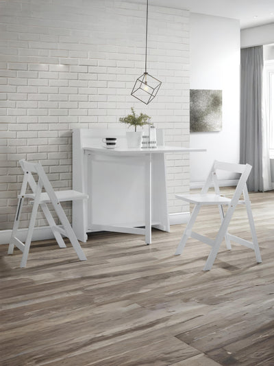 Helsinki Compact Folding White Dining Set