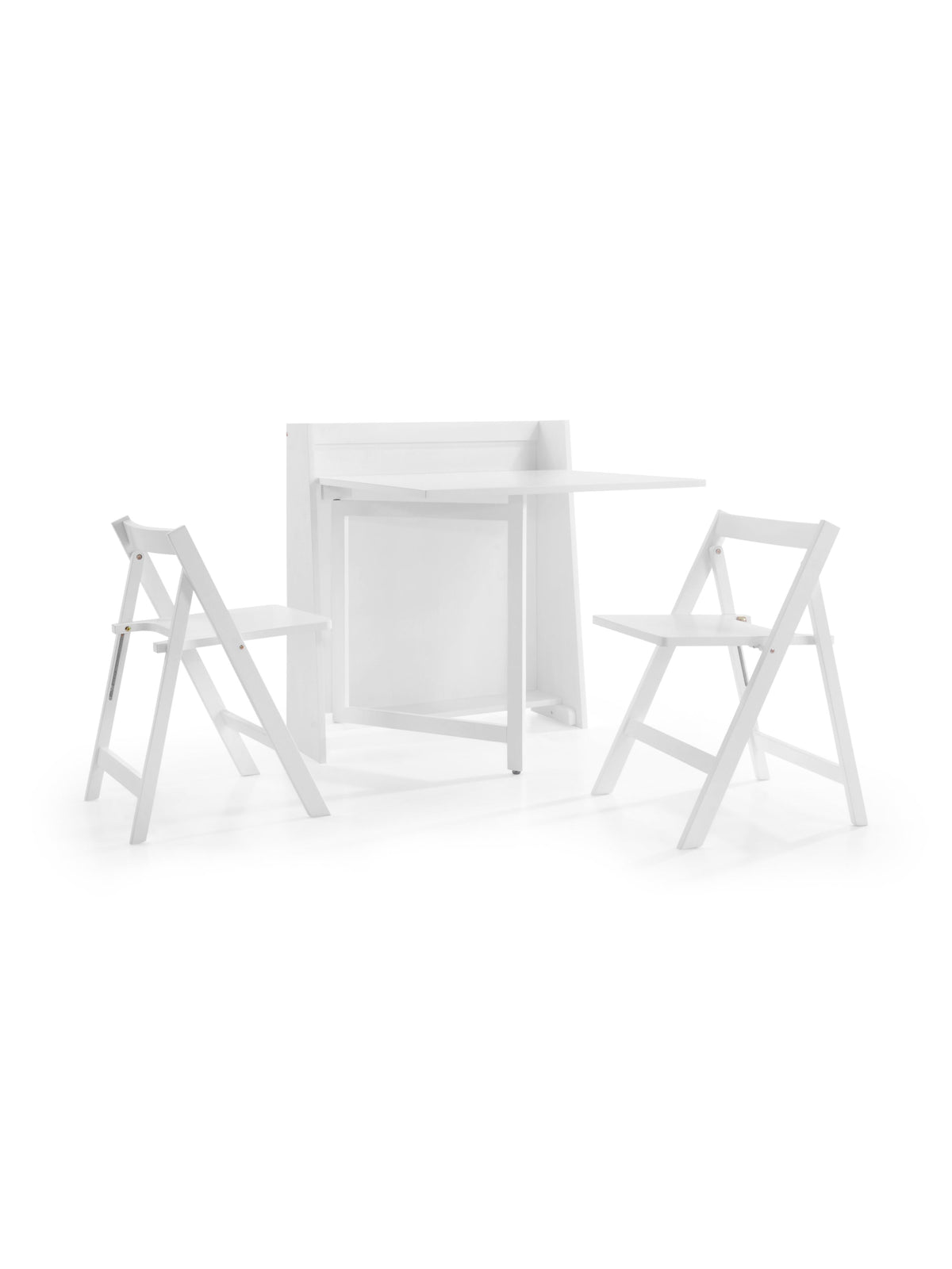 Helsinki Compact Folding White Dining Set