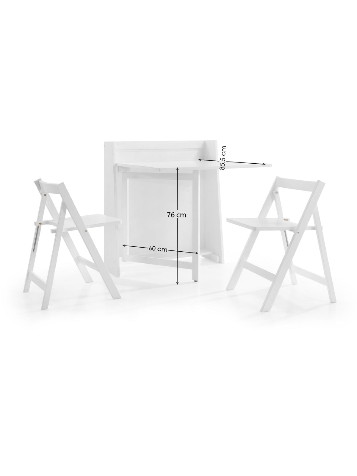 Helsinki Compact Folding White Dining Set