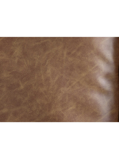 Henley 2 Seater Sofa With Bolsters - Brown Tan Faux Leather