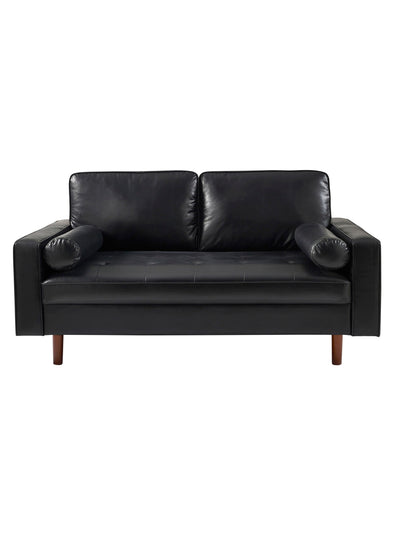 Henley Black Faux Leather 3 Seater Sofa