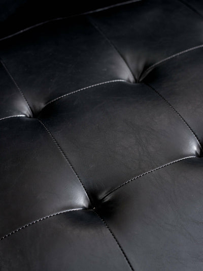 Henley Black Faux Leather 3 Seater Sofa