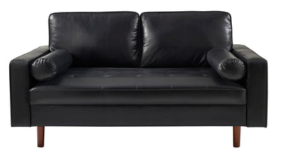 Henley Black Faux Leather 3 Seater Sofa – Julian Bowen