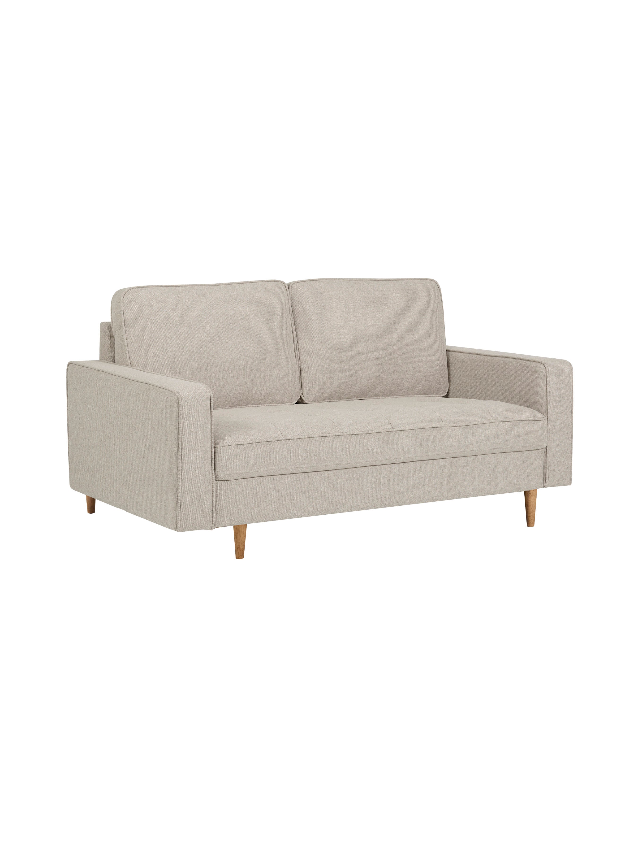 Henrietta Beige Chenille Upholstered 3 Seater Sofa – Beige Linen