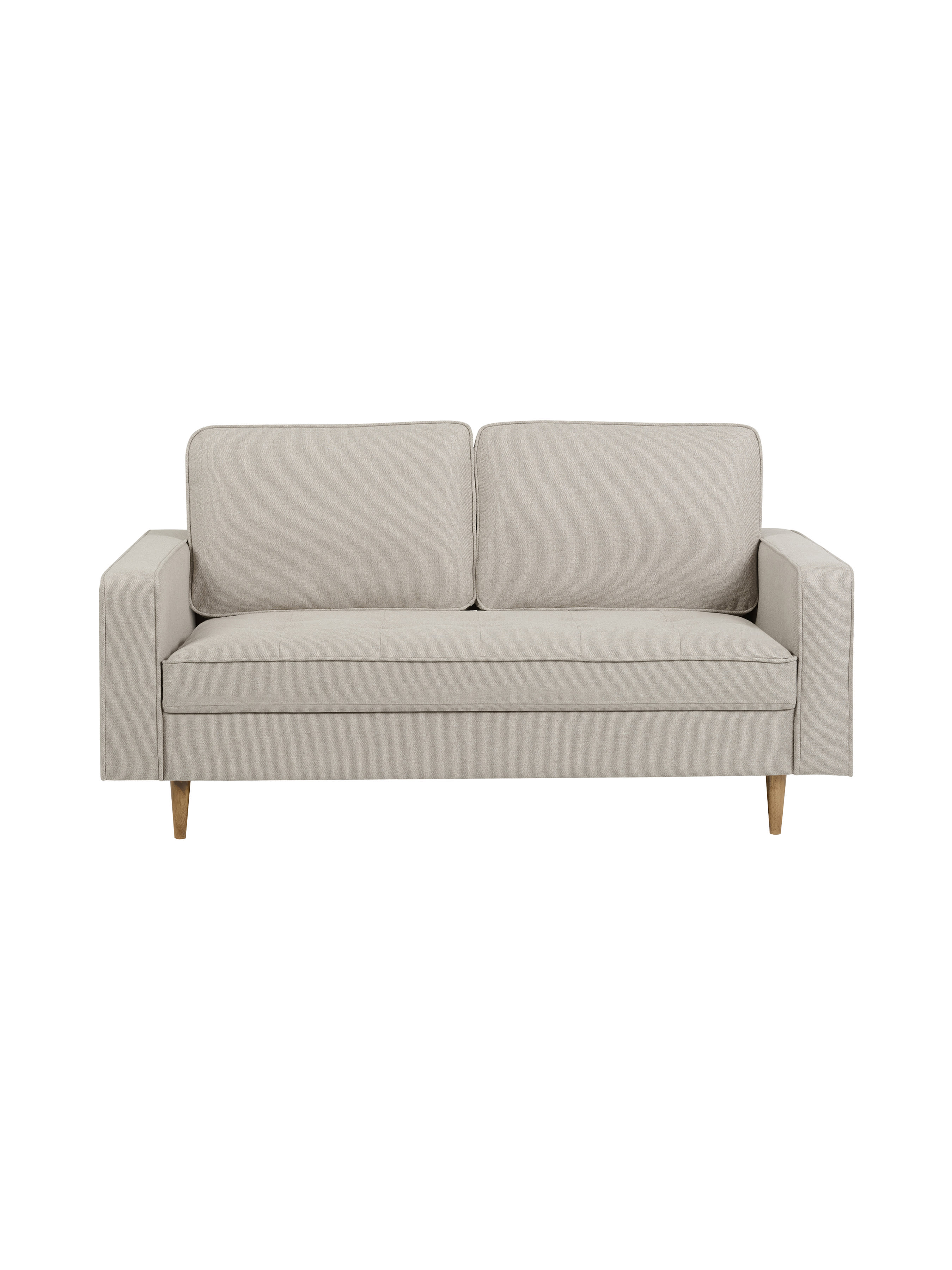 Henrietta Beige Chenille Upholstered 3 Seater Sofa – Beige Linen