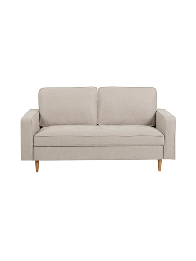 Henrietta Beige Chenille Upholstered 3 Seater Sofa – Beige Linen
