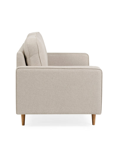 Henrietta Beige Chenille Upholstered 3 Seater Sofa – Beige Linen