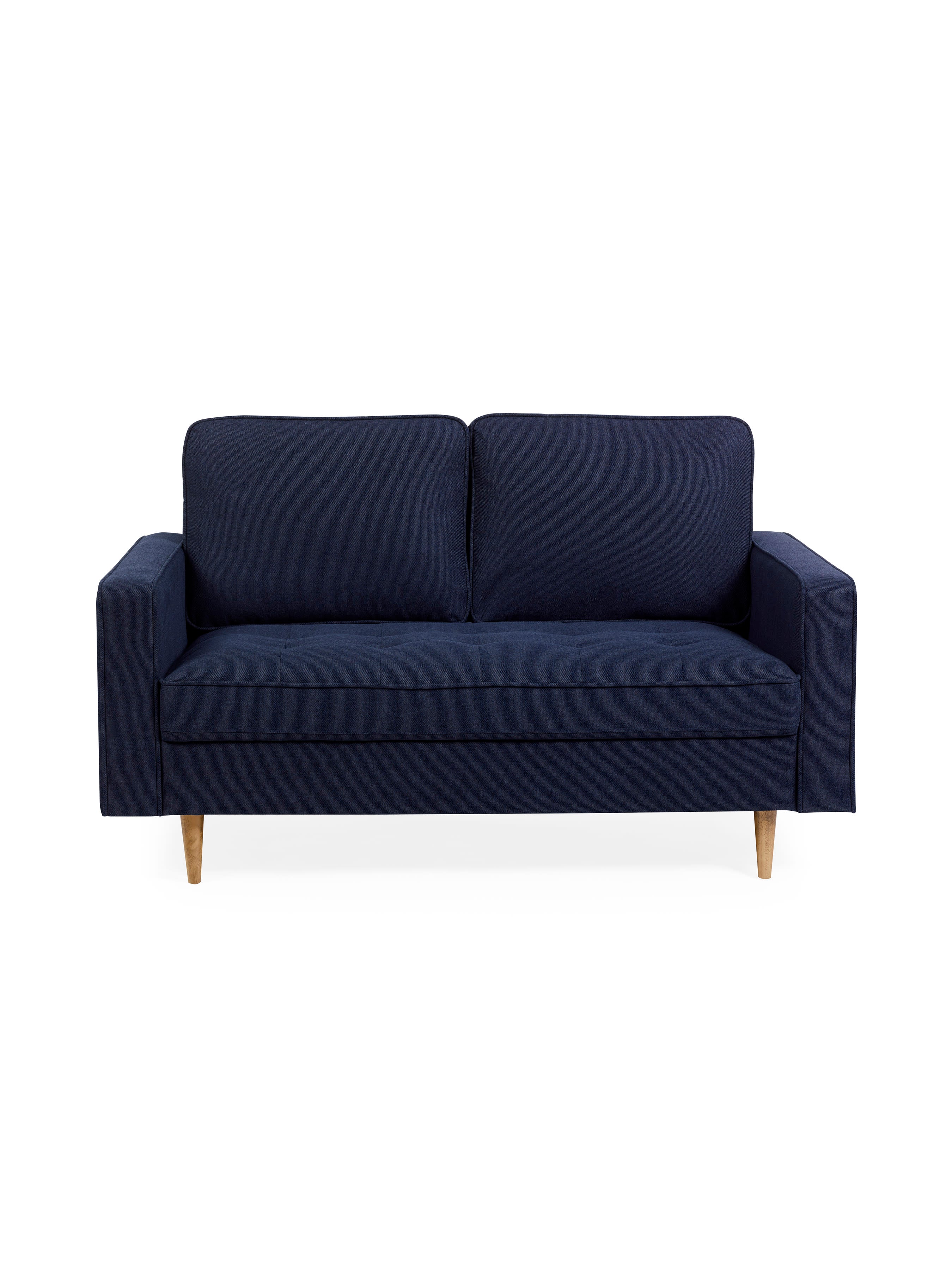 Henrietta Deep Blue Linen Upholstered 2 Seater Sofa