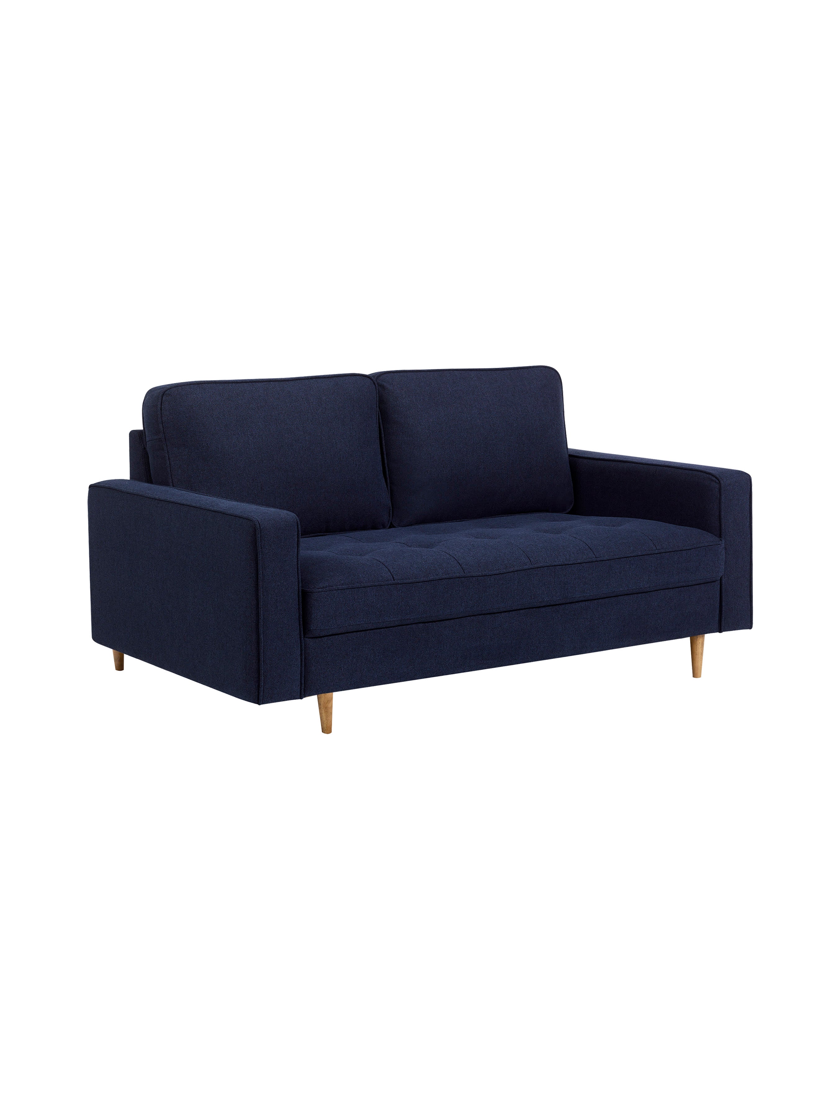 Henrietta Deep Blue Linen Upholstered 3 Seater Sofa