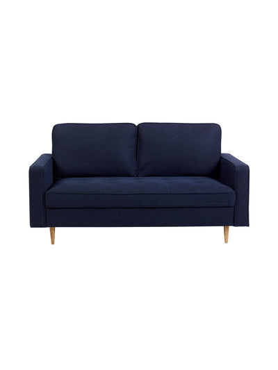 Henrietta Deep Blue Linen Upholstered 3 Seater Sofa