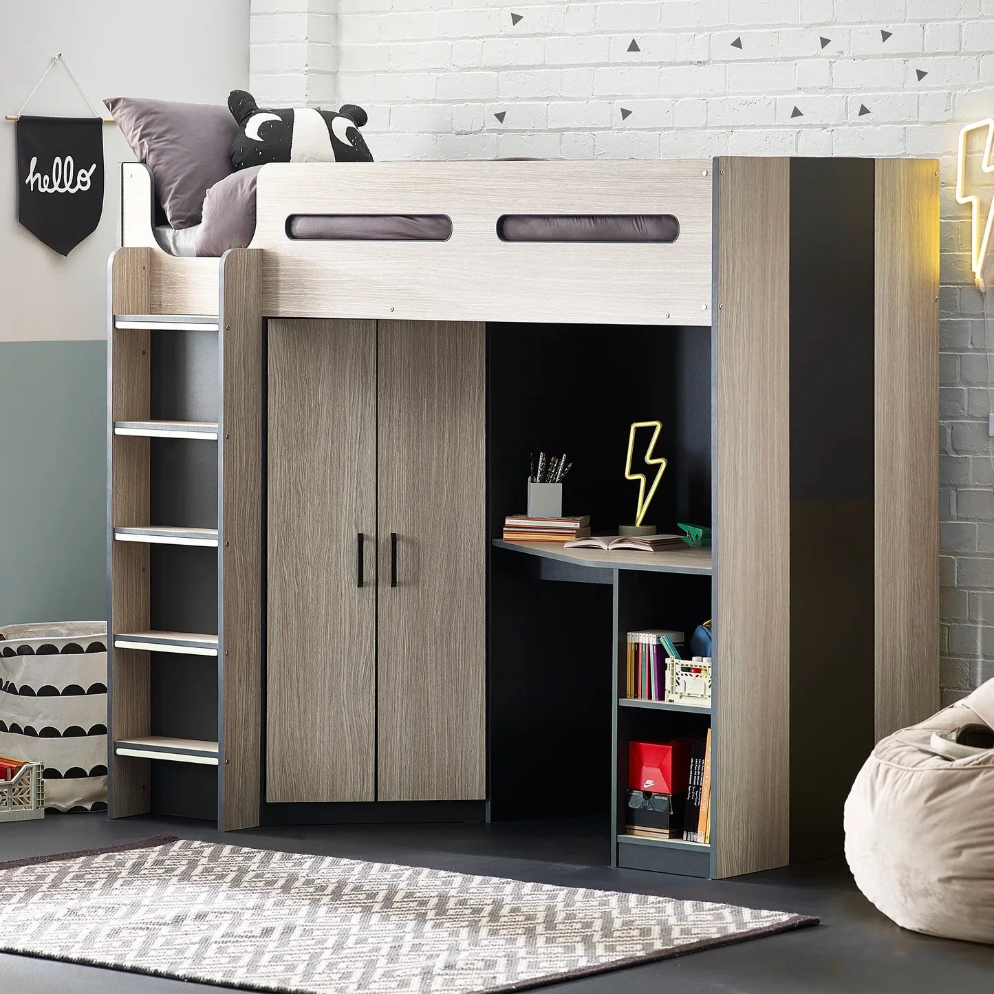 Hercules High Sleeper - Woodgrain & Anthracite – Julian Bowen, view 2