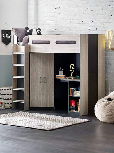 Hercules High Sleeper - Woodgrain & Anthracite