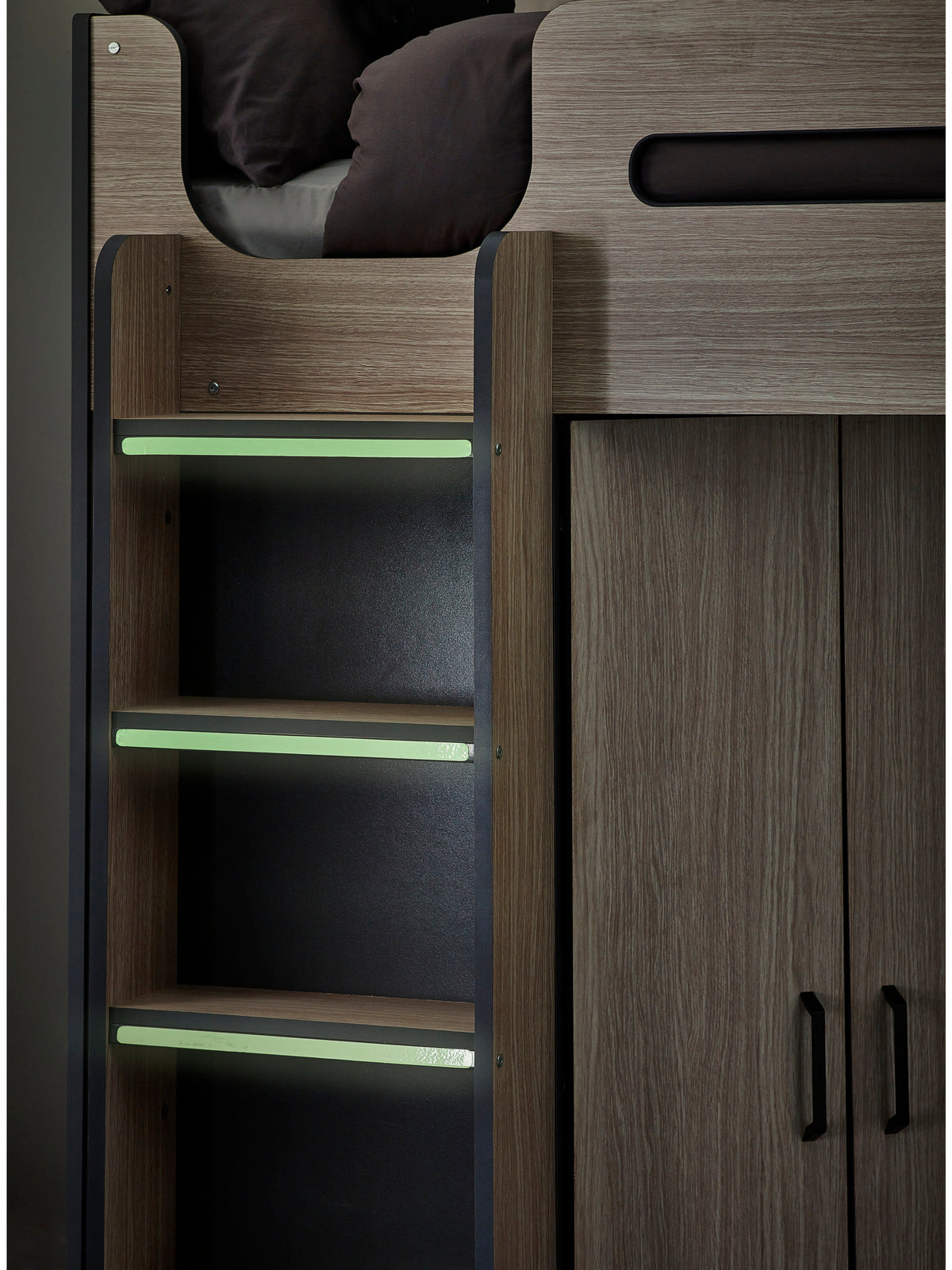 Hercules High Sleeper - Woodgrain & Anthracite