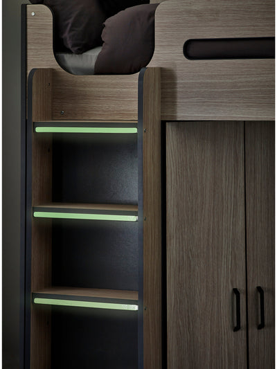 Hercules High Sleeper - Woodgrain & Anthracite