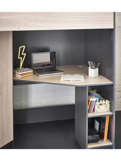 Hercules High Sleeper - Woodgrain & Anthracite