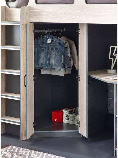 Hercules High Sleeper - Woodgrain & Anthracite