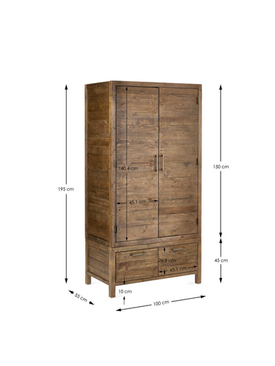 Heritage 2 Door Wardrobe