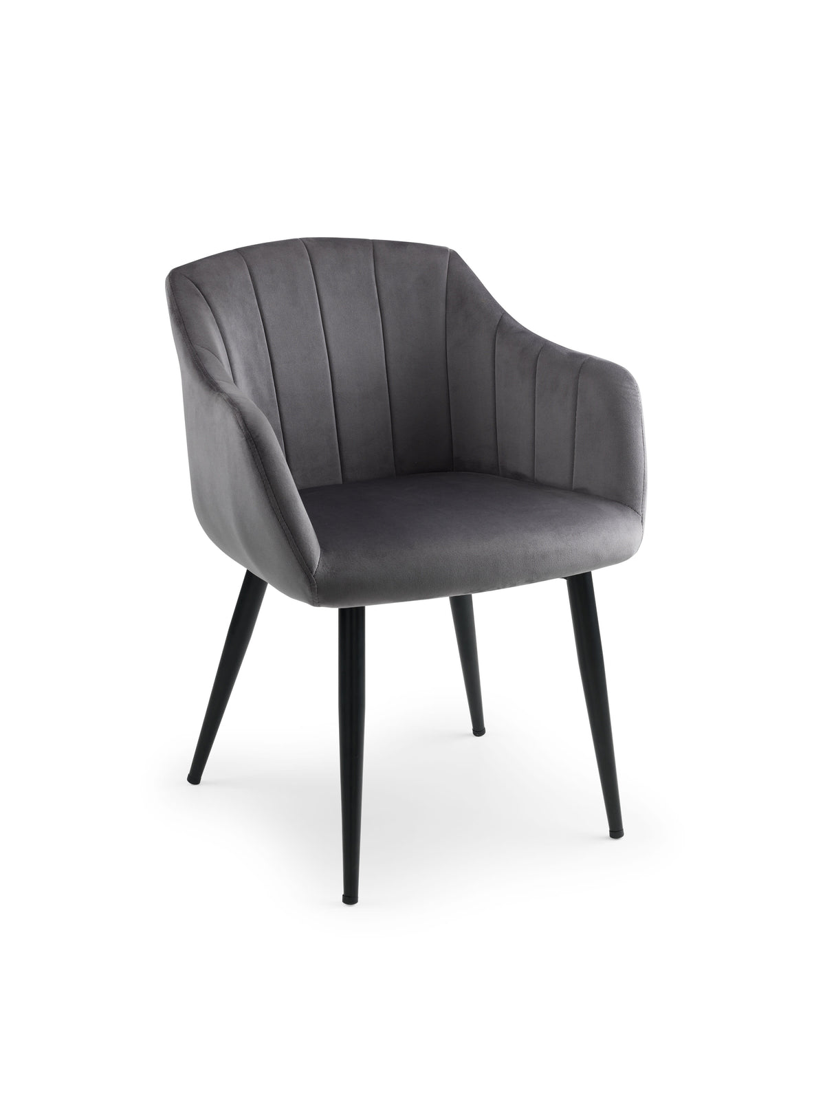 Hobart Scalloped Dining Chairs - Grey (Set Of 2)