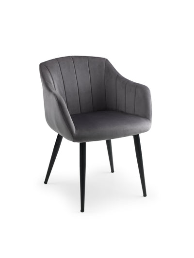 Hobart Scalloped Dining Chairs - Grey (Set Of 2)