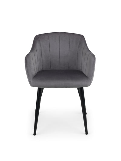 Hobart Scalloped Dining Chairs - Grey (Set Of 2)