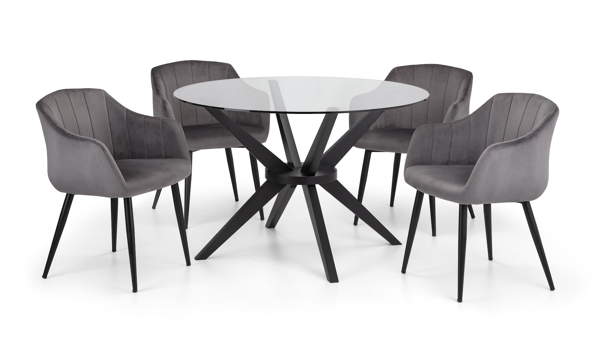 Hobart Scalloped Dining Chairs - Grey (Set Of 2) – Julian Bowen, view 6
